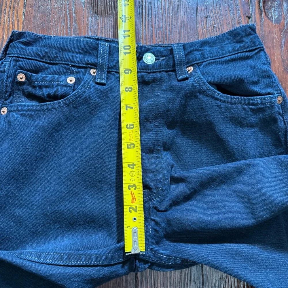 Vintage Levis 501 Jeans Mens 29x32 Black 90s Made in USA Faded Denim Y2K Grunge - Picture 5 of 10